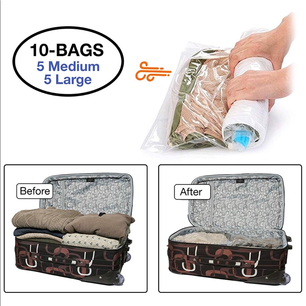 Travel Space Saver Bags! For storage and Packing